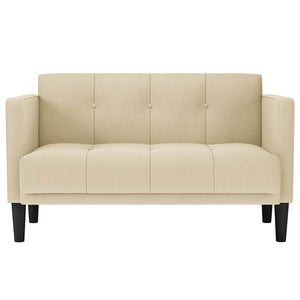 Creme Zweisitzer Sofa, 111 cm