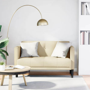 Creme Zweisitzer Sofa, 111 cm