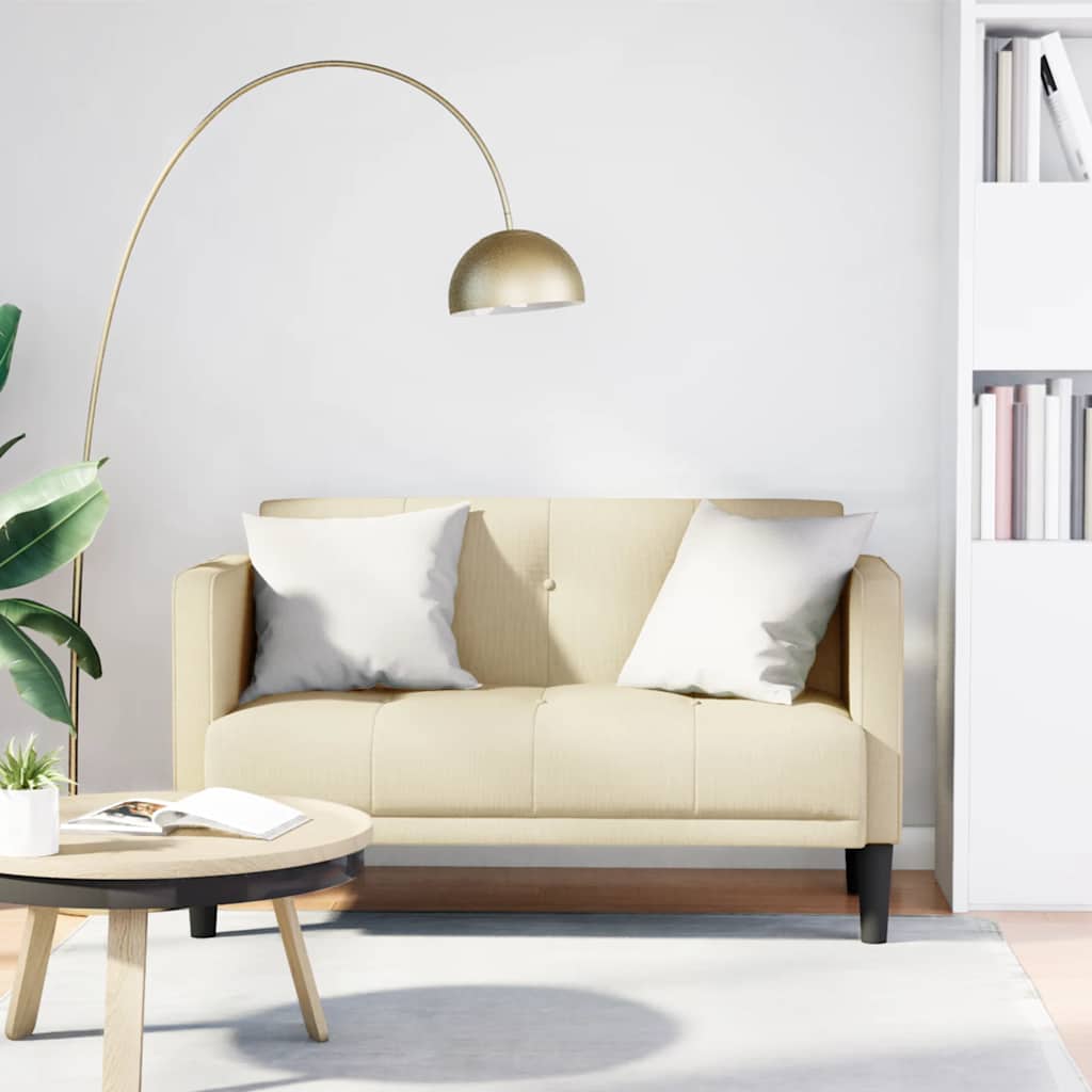 Creme Zweisitzer Sofa, 111 cm