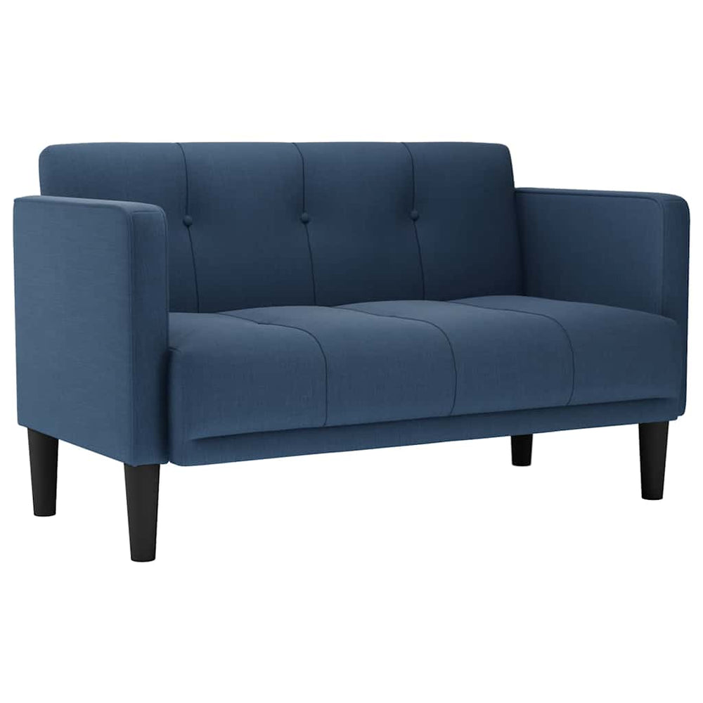 Blaues Zweisitzer-Sofa, 111 cm