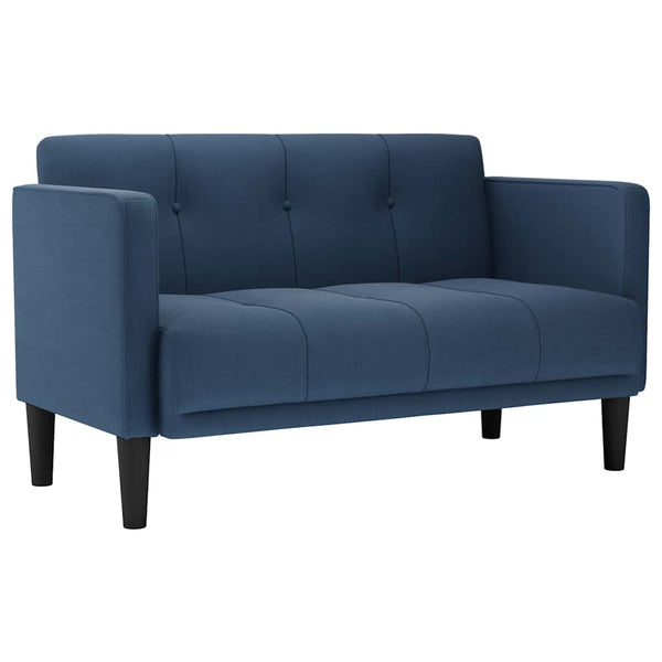 Blaues Zweisitzer-Sofa, 111 cm