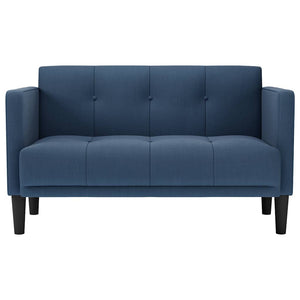 Blaues Zweisitzer-Sofa, 111 cm