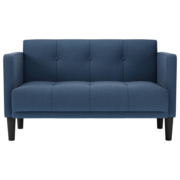 Blaues Zweisitzer-Sofa, 111 cm
