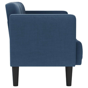Blaues Zweisitzer-Sofa, 111 cm