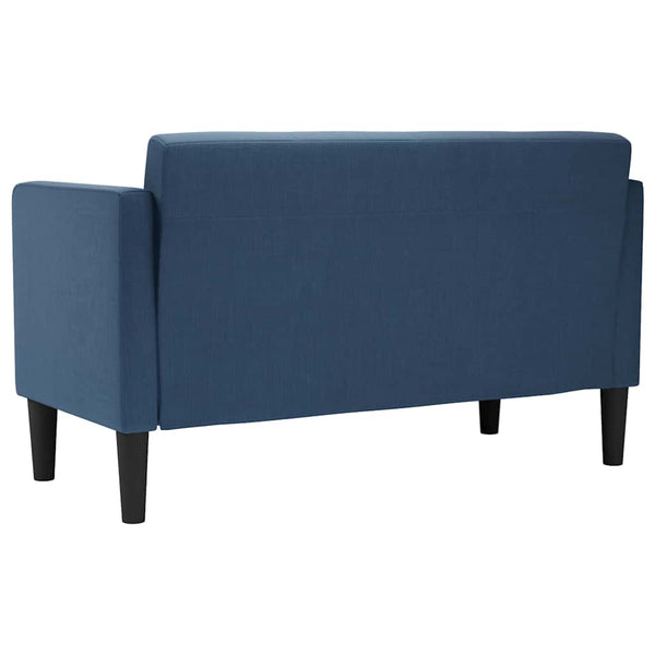 Blaues Zweisitzer-Sofa, 111 cm