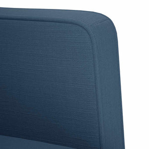Blaues Zweisitzer-Sofa, 111 cm