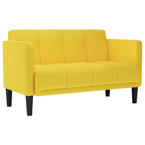 Gelbes Zweisitzer Sofa Stoff 111cm