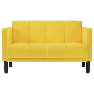 Gelbes Zweisitzer Sofa Stoff 111cm