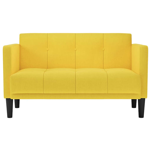 Gelbes Zweisitzer Sofa Stoff 111cm