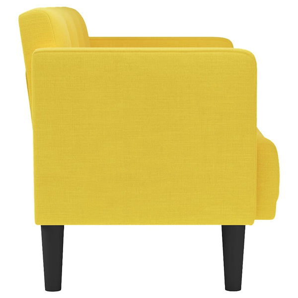 Gelbes Zweisitzer Sofa Stoff 111cm