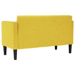 Gelbes Zweisitzer Sofa Stoff 111cm