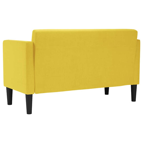 Gelbes Zweisitzer Sofa Stoff 111cm
