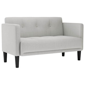 Zweisitzer Sofa Wolkengrau Stoff 111cm