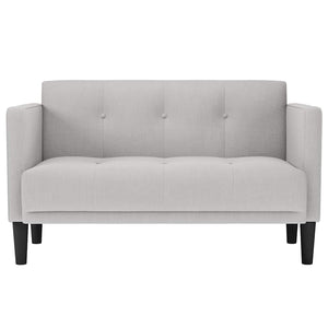 Zweisitzer Sofa Wolkengrau Stoff 111cm