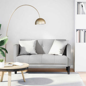 Zweisitzer Sofa Wolkengrau Stoff 111cm