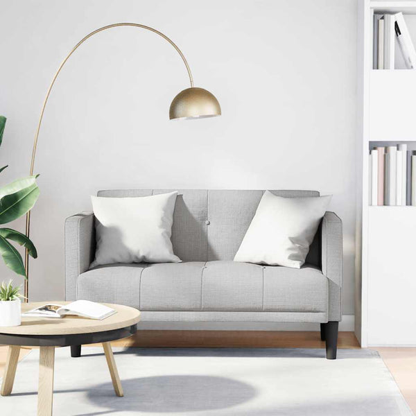 Zweisitzer Sofa Wolkengrau Stoff 111cm