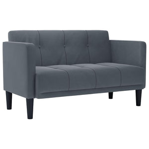 Dunkelgraues Samt Zweisitzer Sofa 111 cm