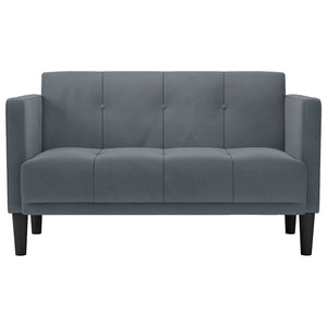 Dunkelgraues Samt Zweisitzer Sofa 111 cm
