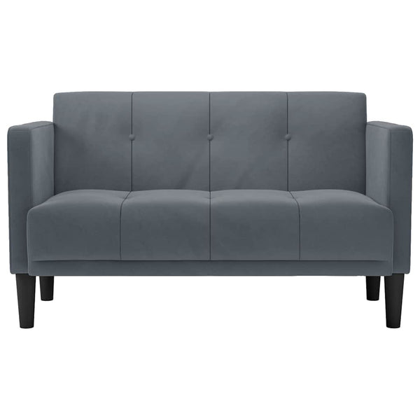 Dunkelgraues Samt Zweisitzer Sofa 111 cm