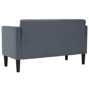 Dunkelgraues Samt Zweisitzer Sofa 111 cm