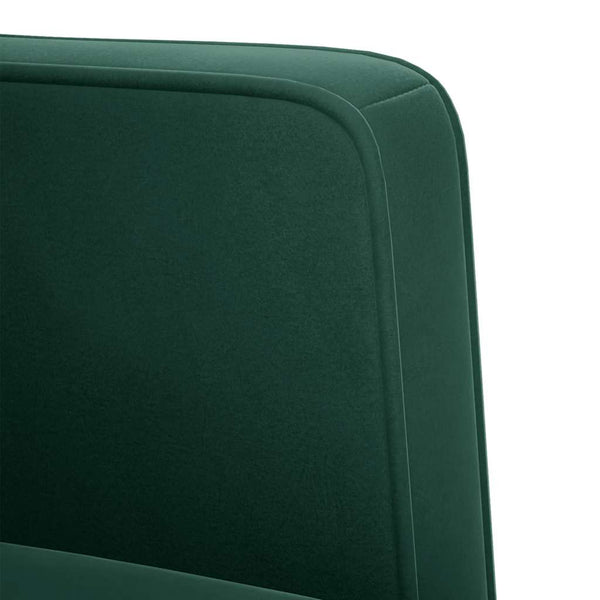 Dunkelgrünes Samt Zweisitzer Sofa 111cm