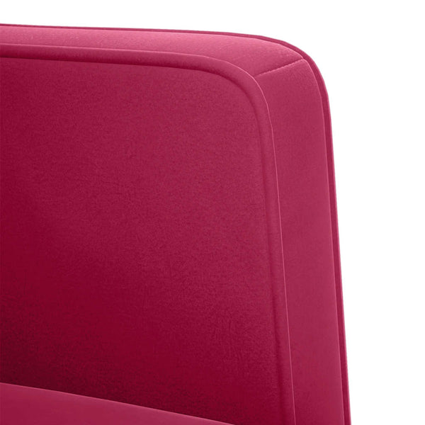 Weiches Zweisitzer Sofa Weinrot Samt 111cm