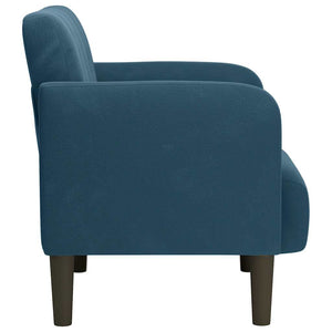 vidaXL Fauteuil avec accoudoirs bleu 54 cm velours