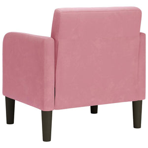 Rosa Samt Sessel mit Armlehnen