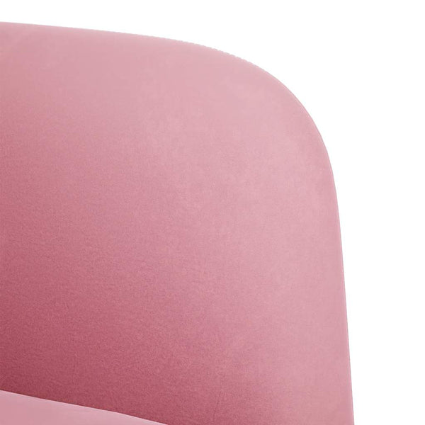 Rosa Samt Sessel mit Armlehnen
