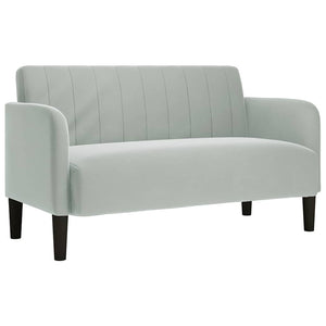 vidaXL Canapé deux places gris clair 109 cm Velours