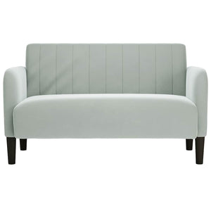 vidaXL Canapé deux places gris clair 109 cm Velours