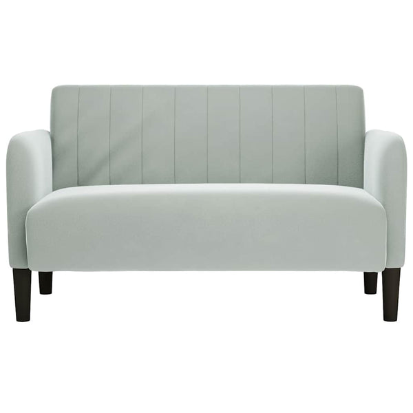 vidaXL Canapé deux places gris clair 109 cm Velours