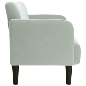 vidaXL Canapé deux places gris clair 109 cm Velours