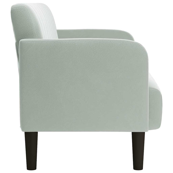 vidaXL Canapé deux places gris clair 109 cm Velours