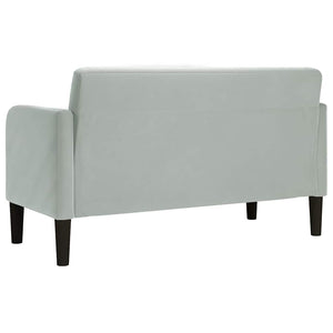vidaXL Canapé deux places gris clair 109 cm Velours