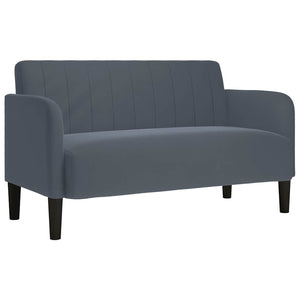 Dunkelgraues Samt Zweisitzer Sofa 109cm