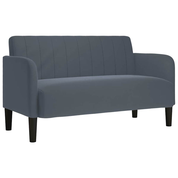 Dunkelgraues Samt Zweisitzer Sofa 109cm