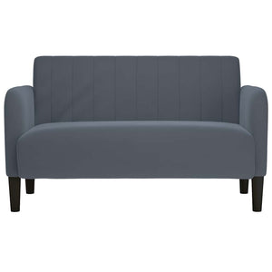 Dunkelgraues Samt Zweisitzer Sofa 109cm