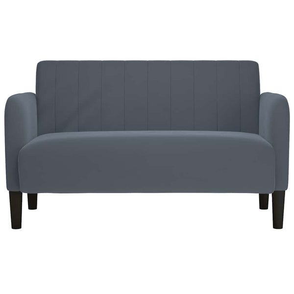 Dunkelgraues Samt Zweisitzer Sofa 109cm