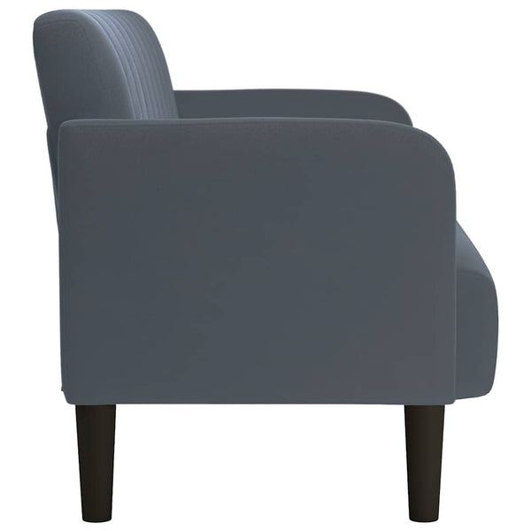 Dunkelgraues Samt Zweisitzer Sofa 109cm