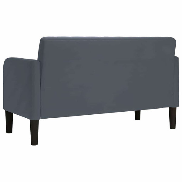 Dunkelgraues Samt Zweisitzer Sofa 109cm