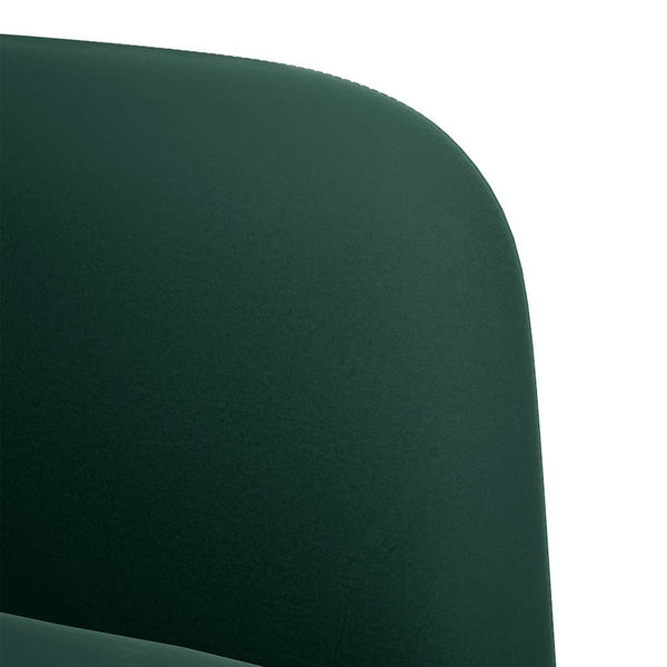 Dunkelgrünes Samt Zweisitzer Sofa 109 cm