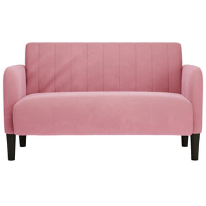 Rosa Samt Zweisitzer Sofa 109 cm