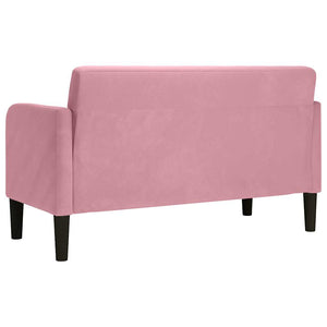 Rosa Samt Zweisitzer Sofa 109 cm