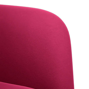 Weinrotes Samt Zweisitzer Sofa 109 cm
