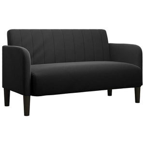 Schwarzes Samt Zweisitzer Sofa 109 cm