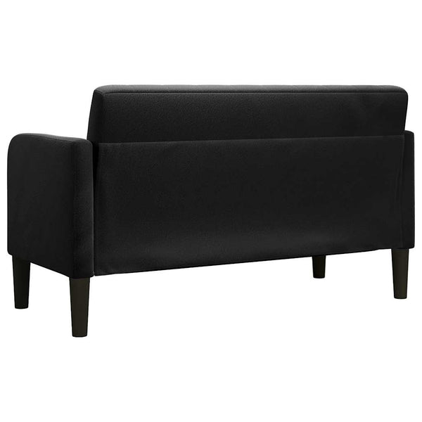 Schwarzes Samt Zweisitzer Sofa 109 cm