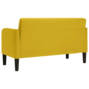 Gelbes Samt Zweisitzer Sofa 109 cm