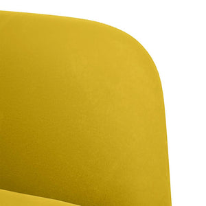 Gelbes Samt Zweisitzer Sofa 109 cm