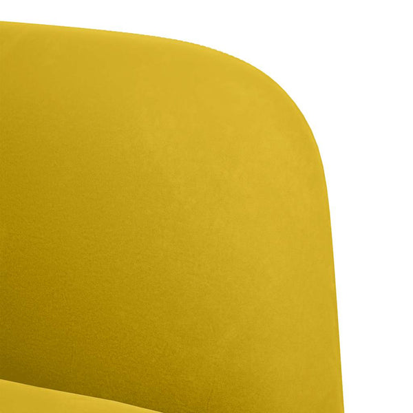 Gelbes Samt Zweisitzer Sofa 109 cm